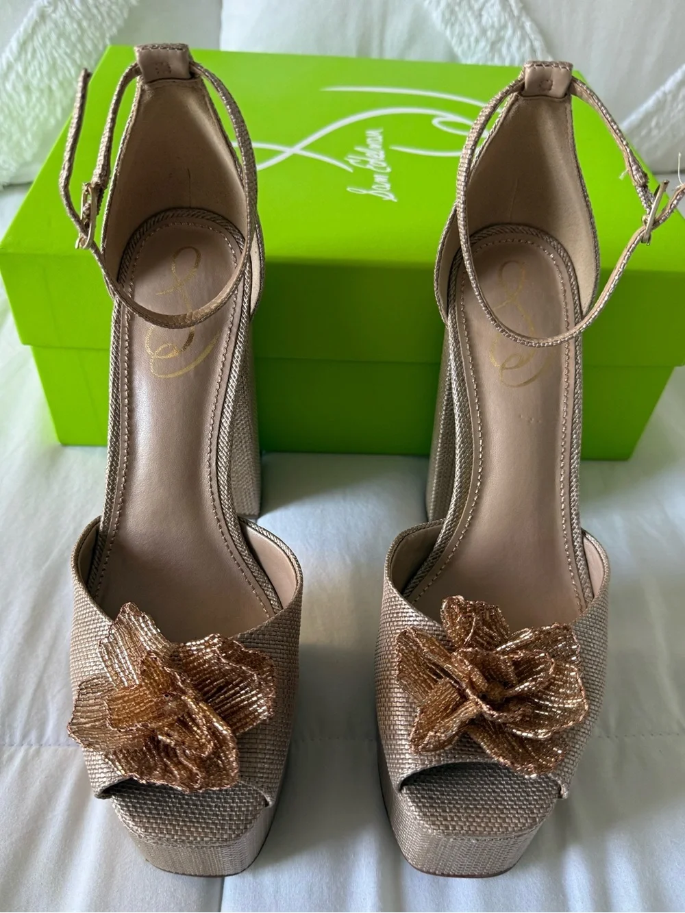 Sam Edelman Kori Flora Ankle Strap Platform Heels